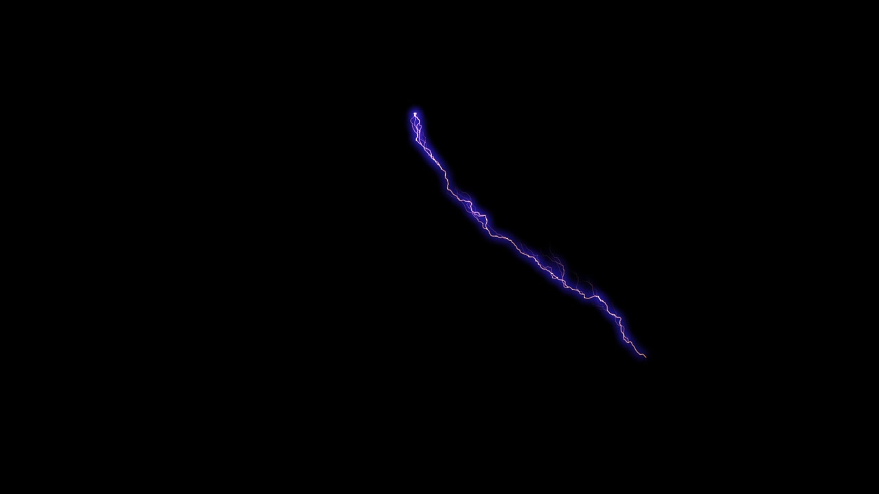 Effetto fulmine con sfondo nero