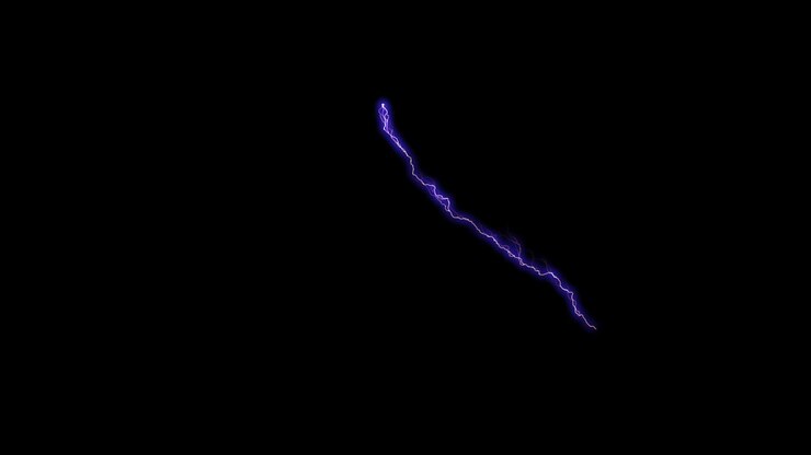 Effetto fulmine con sfondo nero