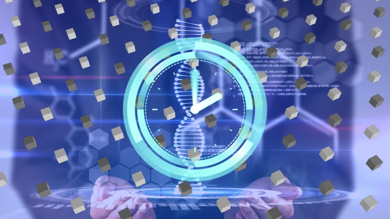 animación del procesamiento de datos científicos en tiempo real