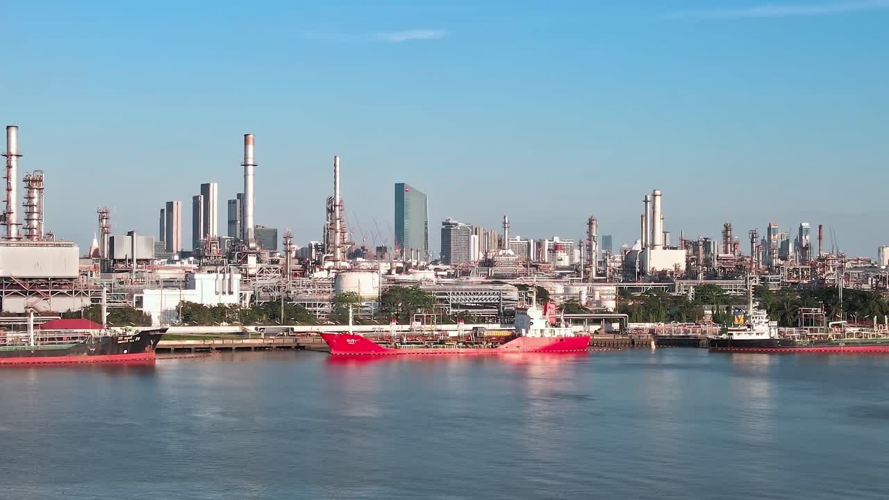 Aerial view of greenery and river in Bangkok during daytime