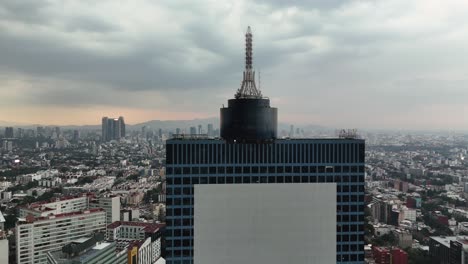aerial view of mexico city skyscraper