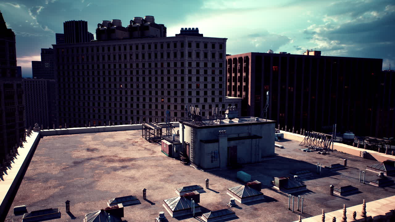 vista de la azotea de una ciudad