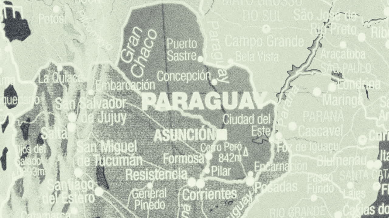 Map of Paraguay and Surrounding Countries