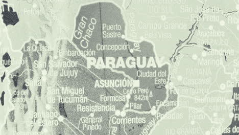 map of paraguay and surrounding countries