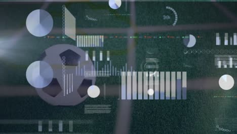 Animación-Del-Procesamiento-De-Datos-Estadísticos-Contra-El-Primer-Plano-De-Un-Balón-De-Fútbol-En-Un-Campo-De-Hierba.