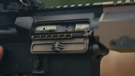 close up of an ar-15 rifle
