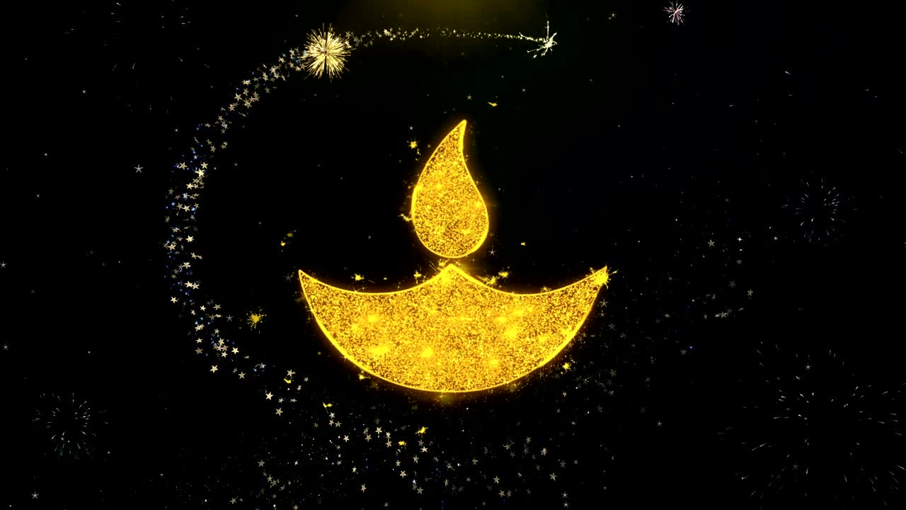 la animación del icono de la lámpara diwali diya