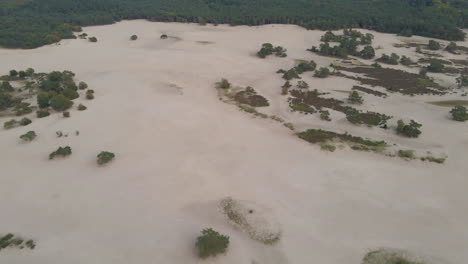 Aerial-of-stunning-sand-dunes-in-the-Netherlands