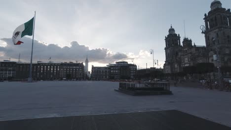 main square mexico city flag zocalo historic center skylight tourist plaza latin american cathedral