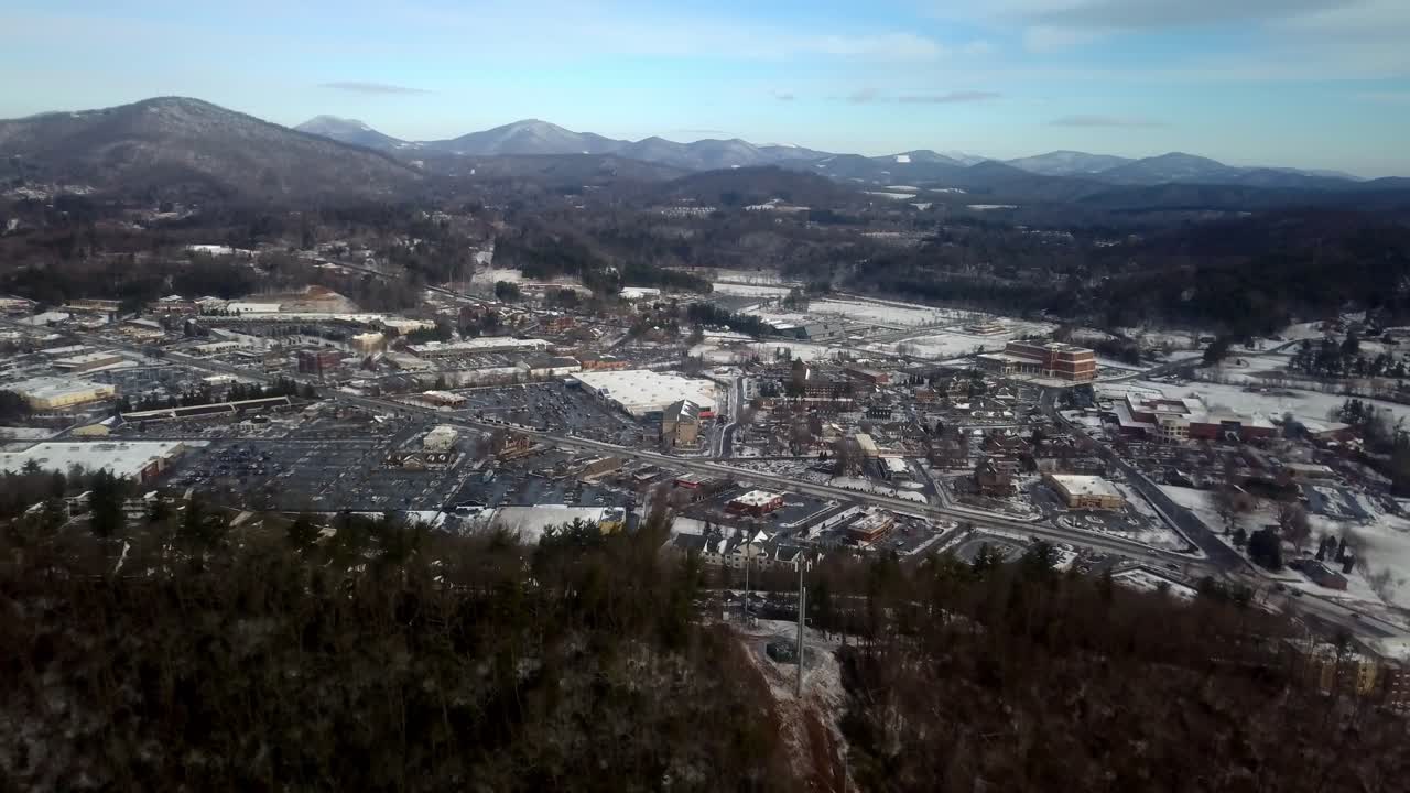 Aerial Pullout Boone North Carolina in Watauga County
