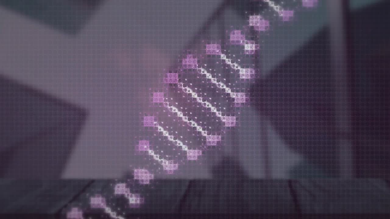 animación del procesamiento de datos en un primer plano del servidor informático