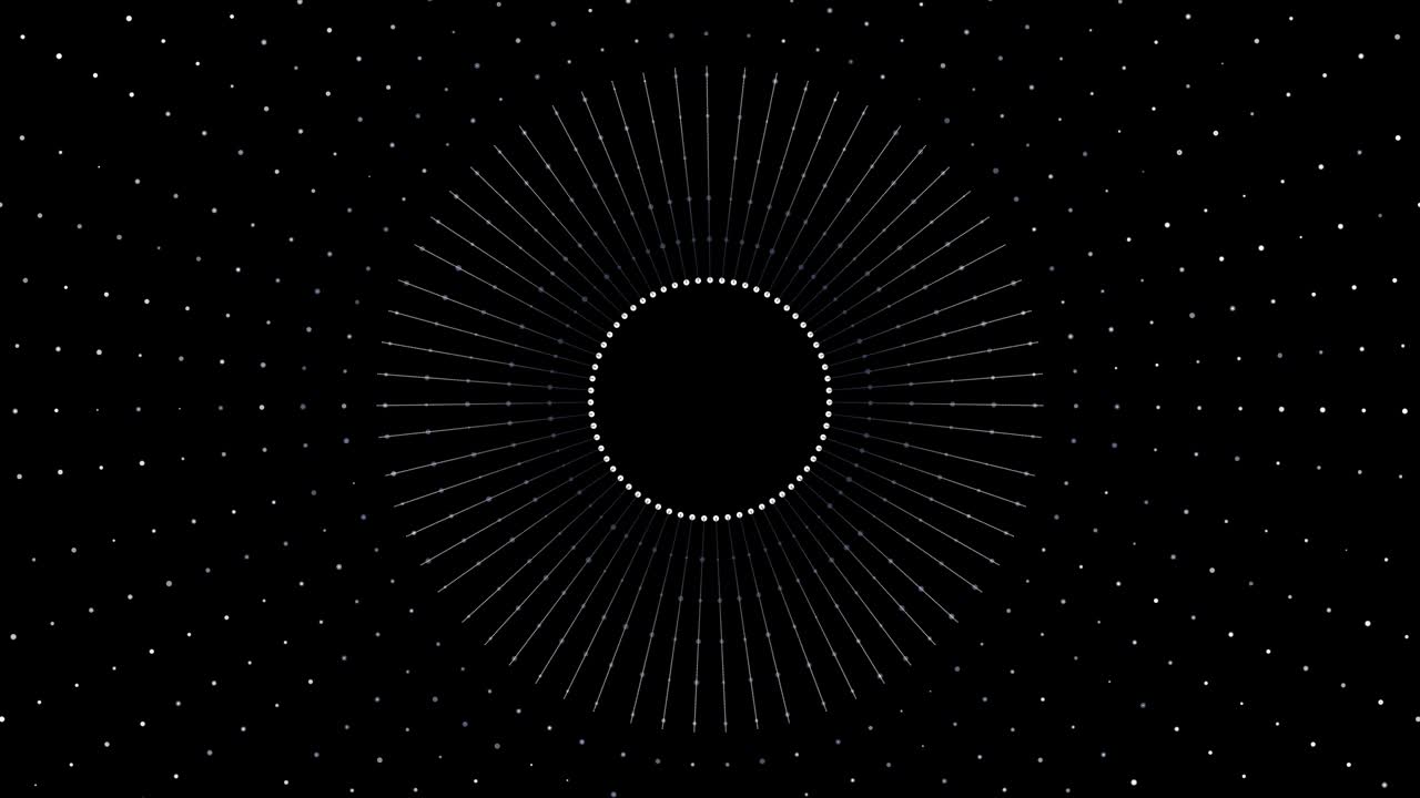 túnel de partículas animado de 4k