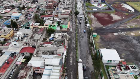 aerial view of a poor neighborhood in mexico