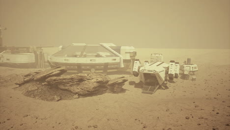 exploration of mars habitat with rovers under dusty atmospheric conditions