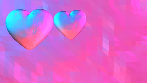 fondo de neón con corazón ultravioleta brillante. para el evento del día de san valentín, renderización en 3d de animación en bucle 4k