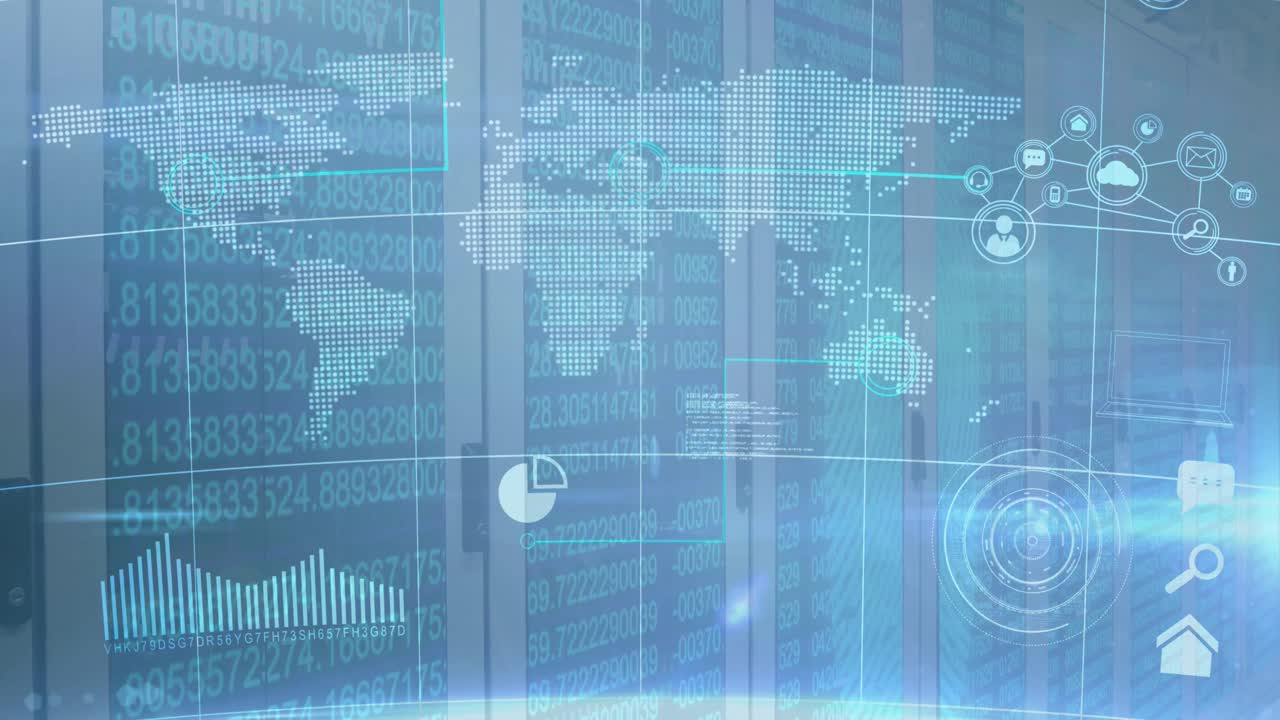 빈 서버  ⁇  위에 그래프가 있는 세계 지도의 애니메이션