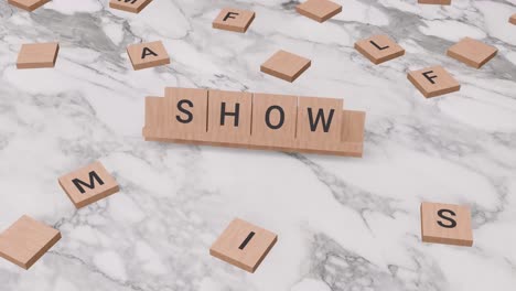 muestra la palabra en scrabble
