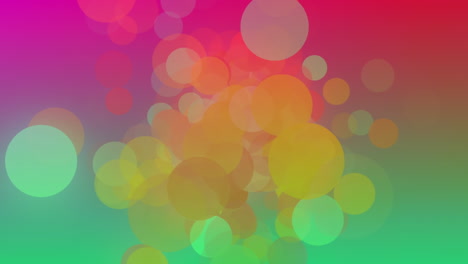 animación de puntos de luz en un fondo colorido