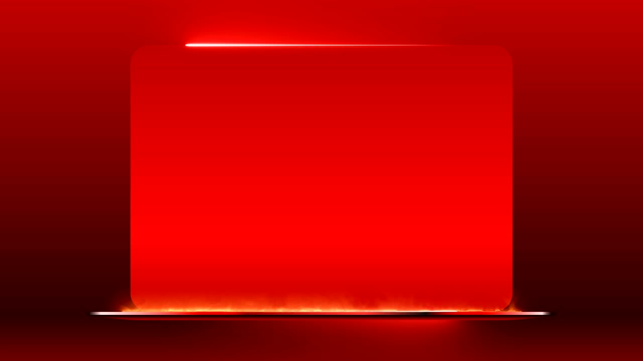 반이는 밝은 빨간색 노트북 컴퓨터