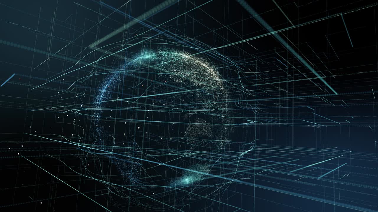 Digital  shinny globe of Earth stock video 4k