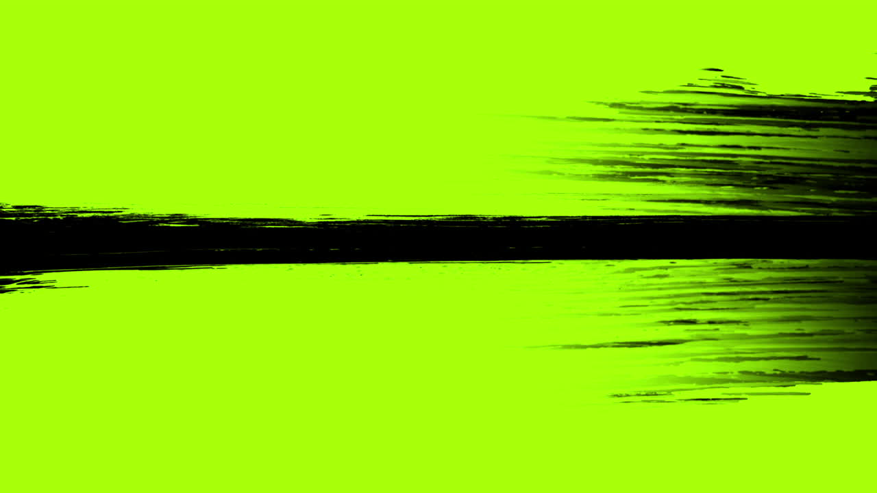 Transizioni animate a spazzata con pennellate, in verde lime e nero