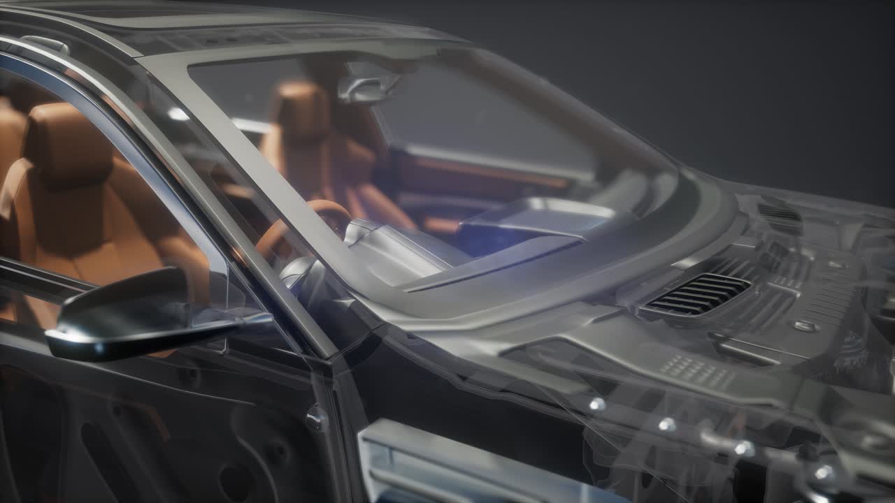 자세한 자동차 엔진 및 다른 부품