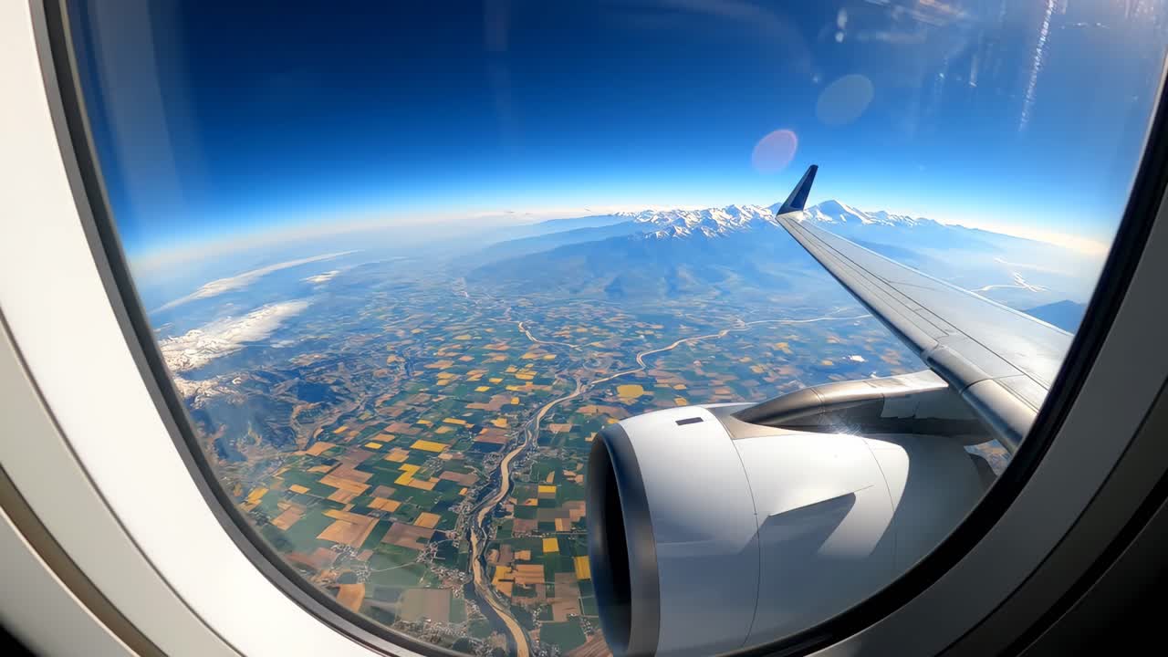 vista aérea desde la ventana del avión