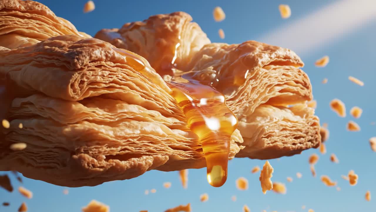 Golden Puff Pastry with Honey