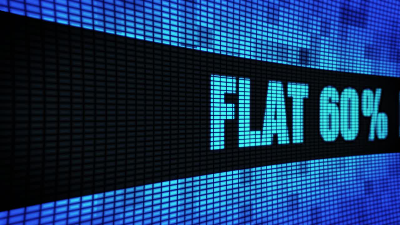 60% Off Sale Display on LED Screen