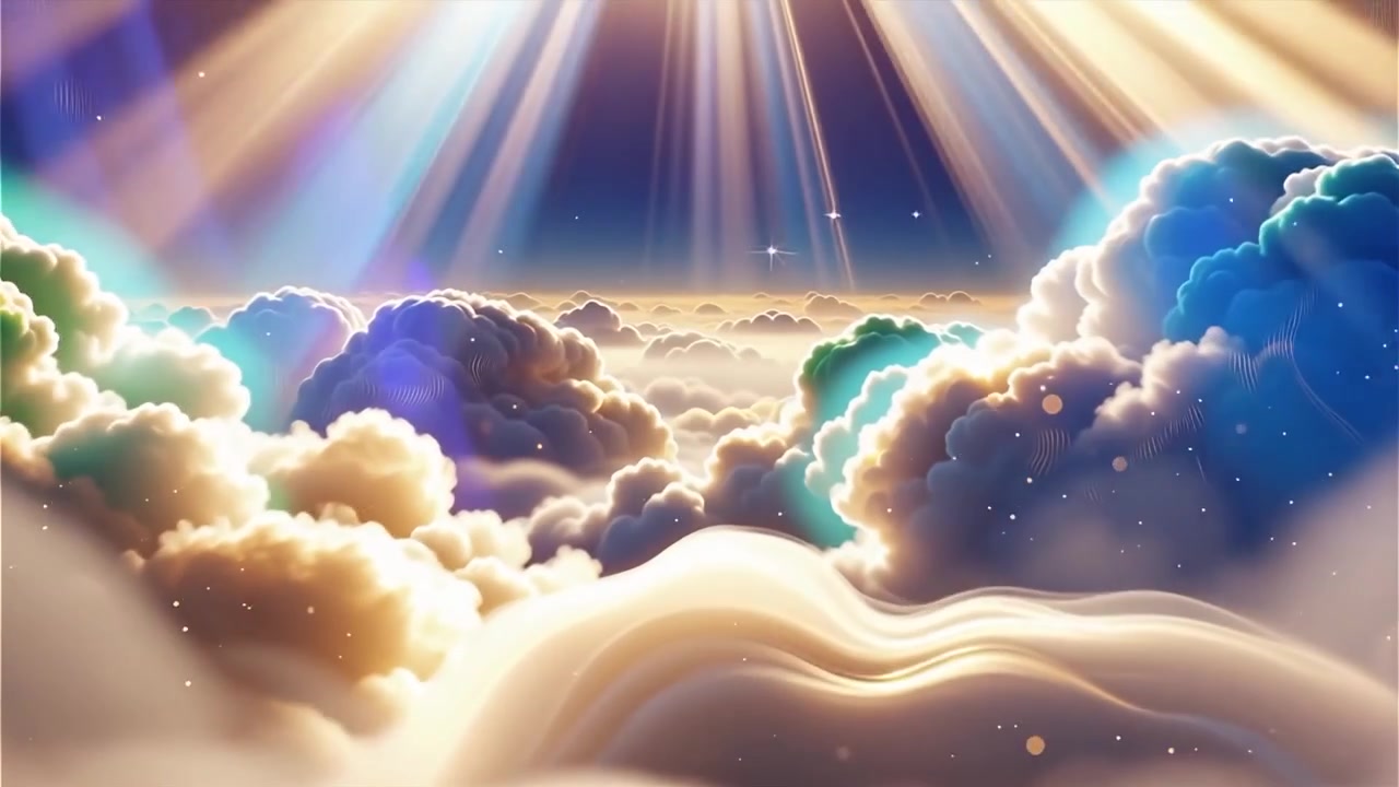 Christian Heavenly Light Worship Background
