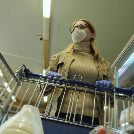 a supermarket shopper during the epidemic