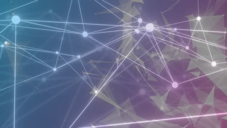animación de la red de conexiones sobre formas
