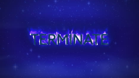 terminan en llamas sobre un fondo azul