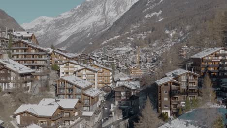 Ciudad-De-Zermatt,-Valais,-Suiza