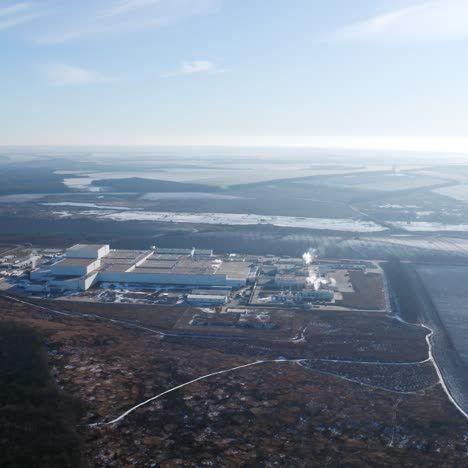 factory industrial view from above