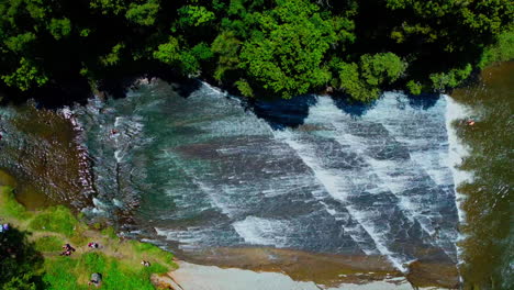 Rere-rock-slide-birds-eye-view-drone-shot