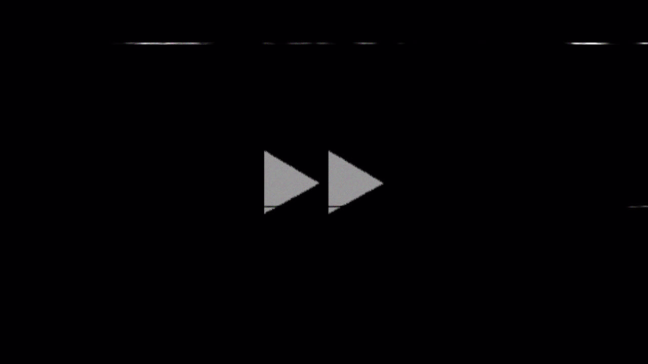 Symbole numérique d'avance rapide avec effet de glitch