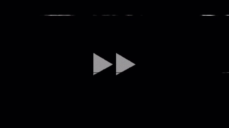 Digital Fast Forward Symbol with Glitch Effect