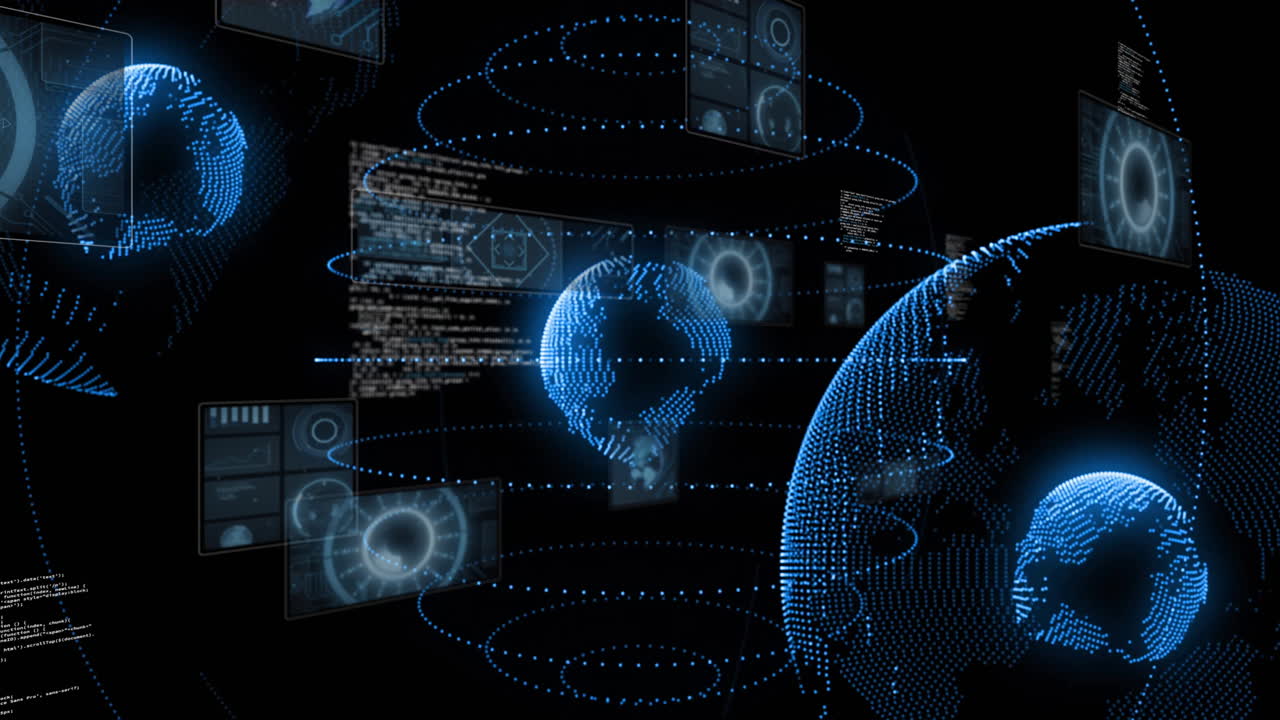 animación de globos sobre el procesamiento de datos