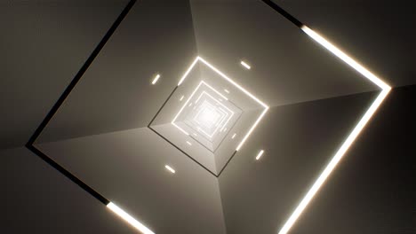 square light stroke in the rotating mono tone colors tunnel vj loop