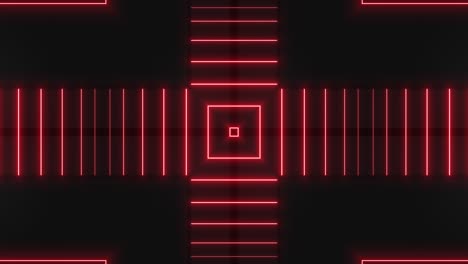 patrón geométrico de neón rojo