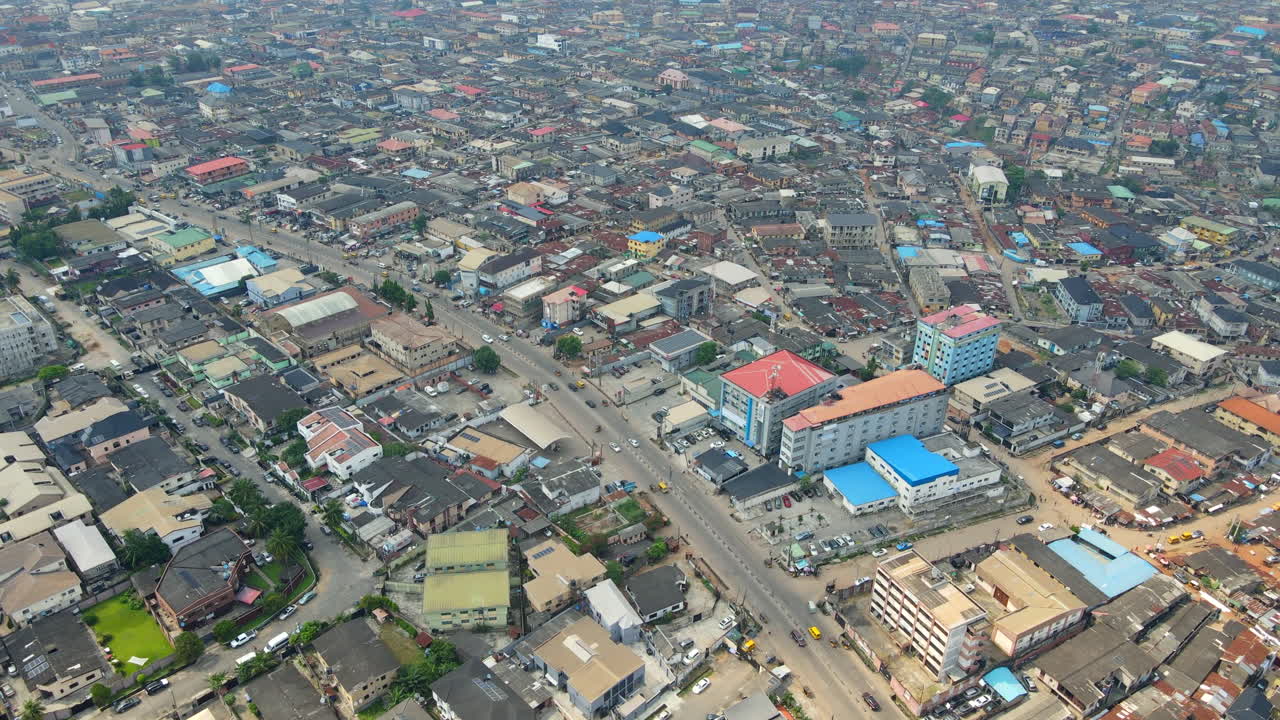 Ariel view shot of lagos state Nigeria