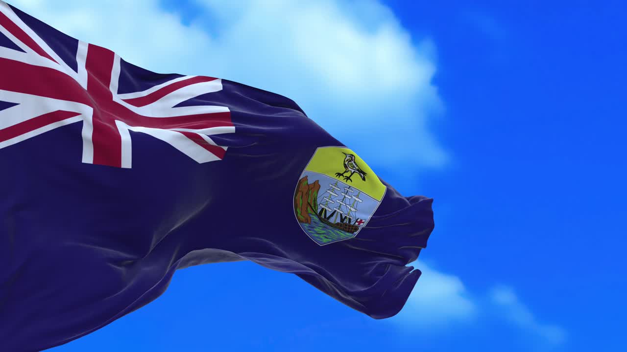 el bucle sin costuras de la bandera de santa helena.