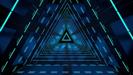 bucle de vj de fondo de movimiento de túnel triangular de ciencia ficción