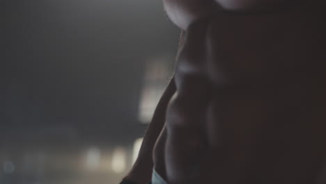 muscular man's torso