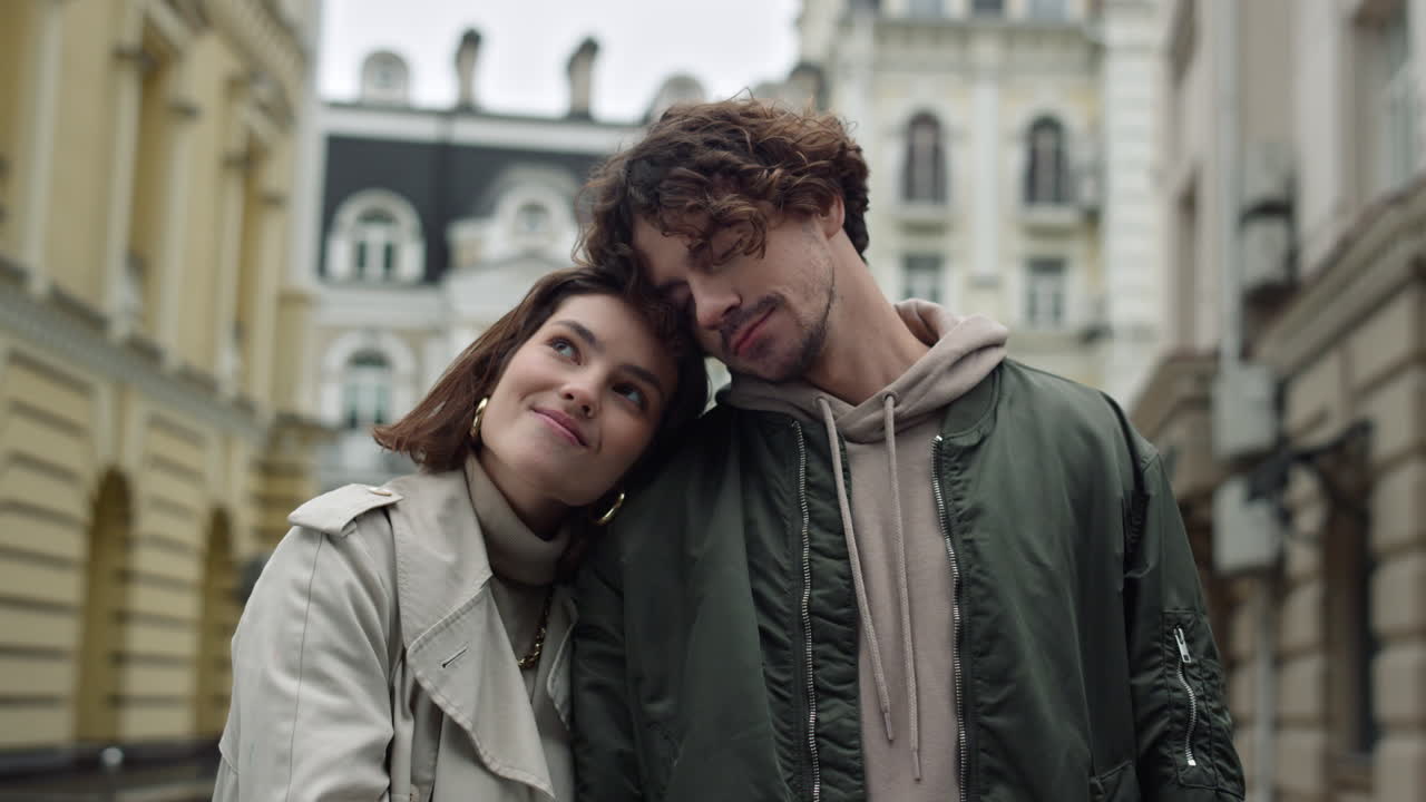 Romantic man and woman having date