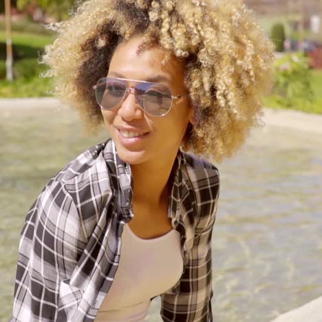 young woman with sunglasses