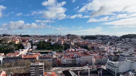 Disparo-De-Un-Dron-En-Lisboa,-Portugal