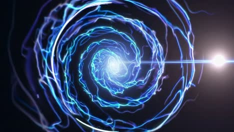 abstract blue energy spiral