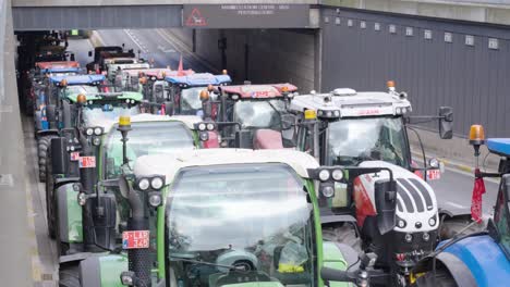 farmers protesting against measures to cut down nitrogen emissions - brussels, belgium - march 03 2023